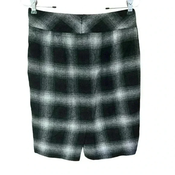 Ann Taylor Loft Plaid Wool Blend Lined Skirt Academia women’s size 2 - Picture 2 of 4